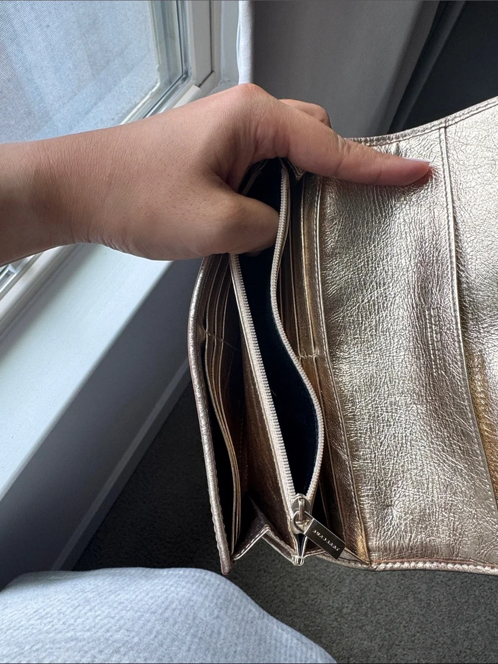 Burberry Check Leather Wallet with dust bag